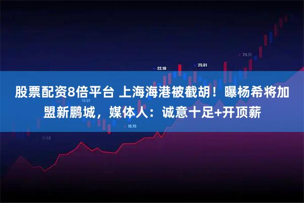 股票配资8倍平台 上海海港被截胡！曝杨希将加盟新鹏城，媒体人：诚意十足+开顶薪